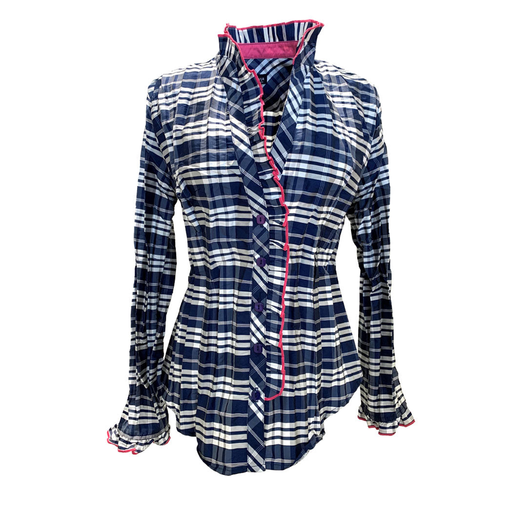 Taylor Plaid, Navy/Rose